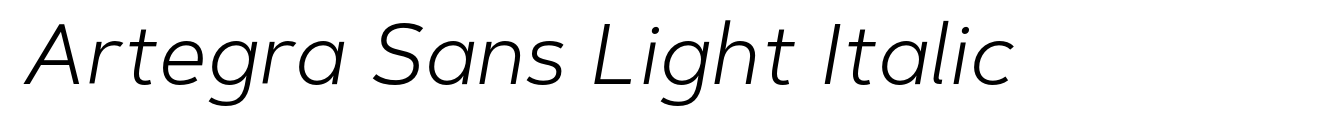 Artegra Sans Light Italic